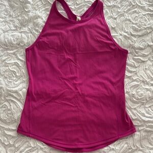 Lululemon Magenta Ribbed Tank